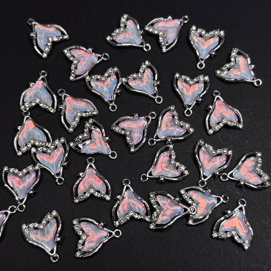 Fish Tail Pendant 15*14mm Alloy Accessories ACJF111-114