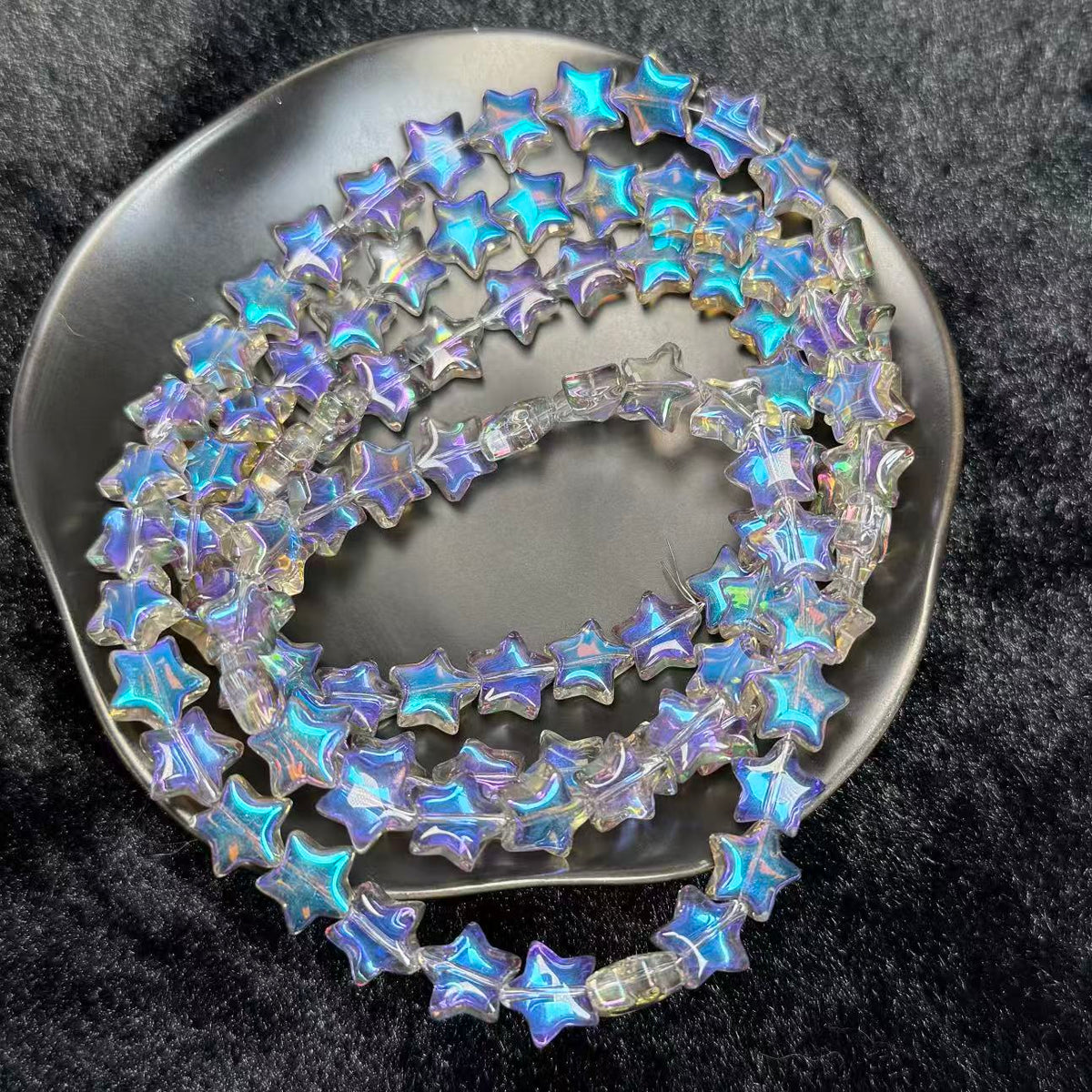 Star Shape Glass Bead Strand 10mm(GLYX1-3)