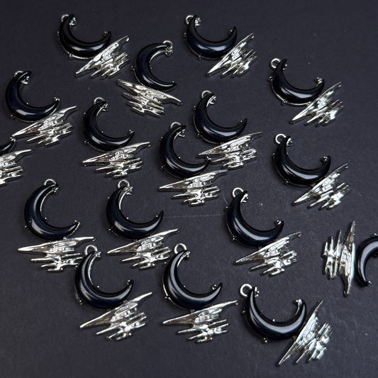 Moon Pendant/Charm 20*24mm Alloy Accessories