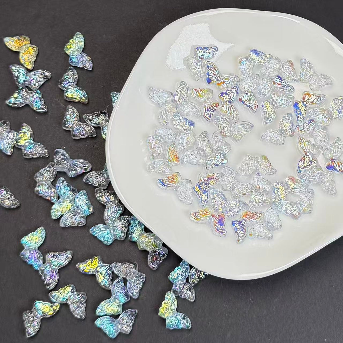 Butterfly Shape Glass Bead Strand 8x15mm(GLYX14-16)