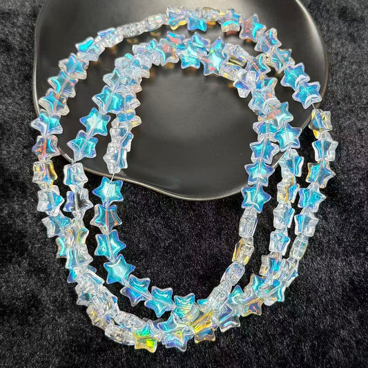 Star Shape Glass Bead Strand 10mm(GLYX1-3)