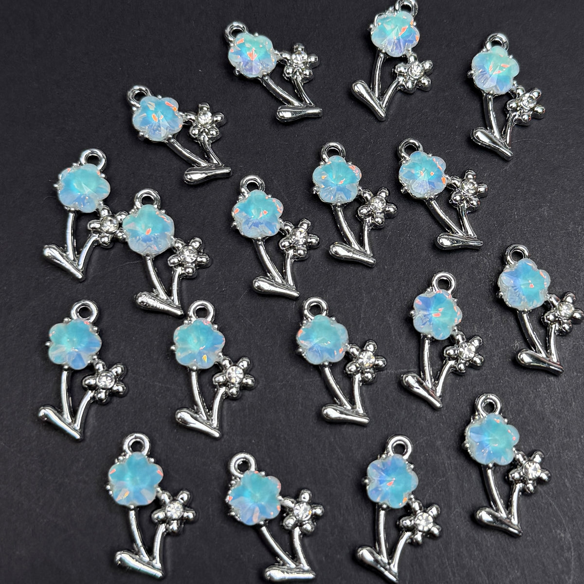 Flower Pendant 13*19mm Alloy Accessories ACJF121-124