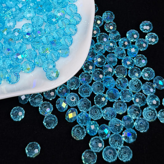 Lake Blue Angel Aura Glass Bead 8mm (GL44）