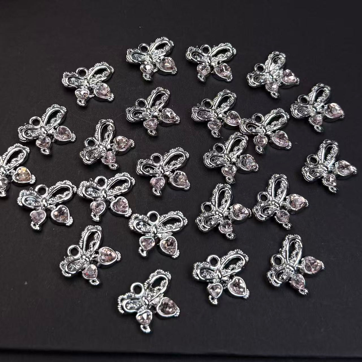 Bow Tie Cherry Pendant/Charm 13*18mm Alloy Accessories