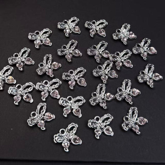 Bow Tie Cherry Pendant/Charm 13*18mm Alloy Accessories