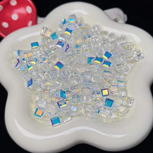 Angel Aura Cube Glass Beads 7mm (GL 2)