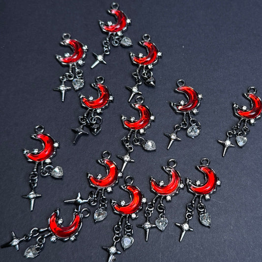 Moon Tassel Pendant/Charm 12mm Alloy Accessories