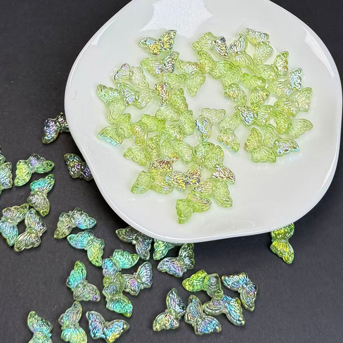 Butterfly Shape Glass Bead Strand 8x15mm(GLYX14-16)