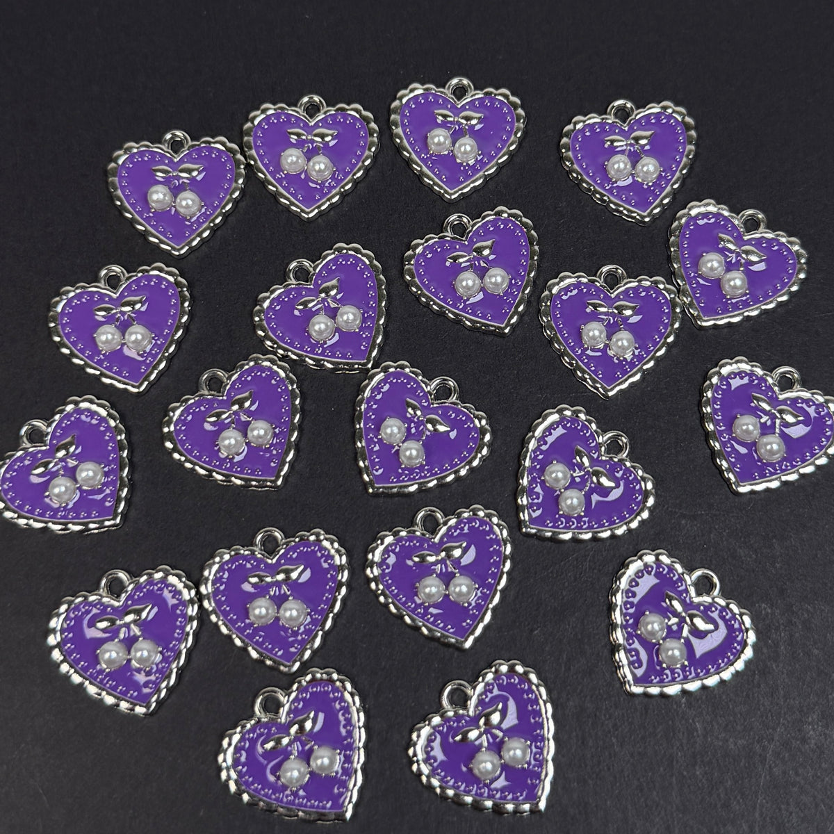 Heart Cherry Pendant/Charm 13.5*14.5mm Alloy Accessories ACJF180-ACJF184