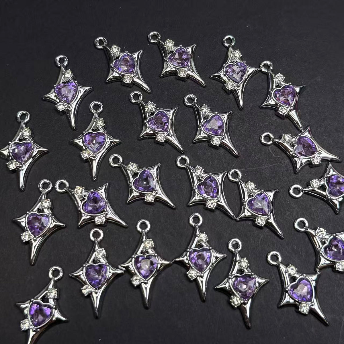 Heart Star Pendant 20.5*14.8mm Alloy Accessories ACJF107
