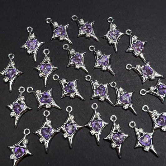 Heart Star Pendant 20.5*14.8mm Alloy Accessories ACJF107