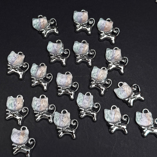 Kitty Pendant 14.5*15mm Alloy Accessories ACJF115-118
