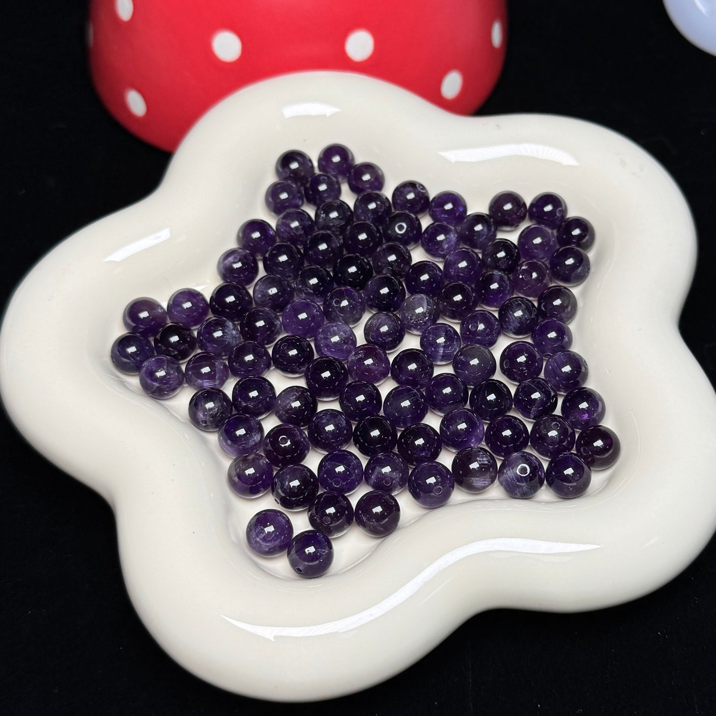 Amethyst 8mm Natural Crystal Bead