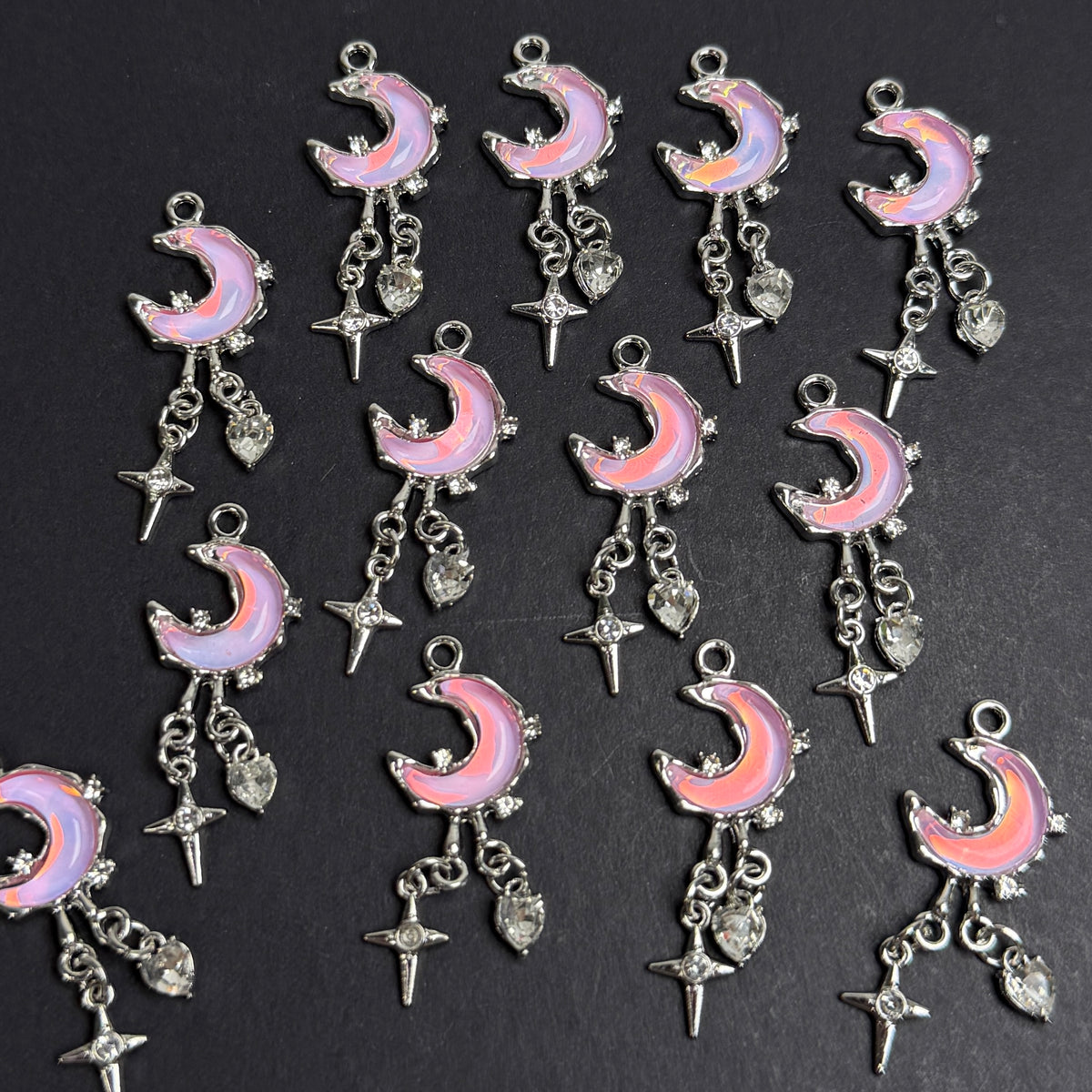 Moon Tassel Pendant 14*27mm Alloy Accessories ACJF154-155