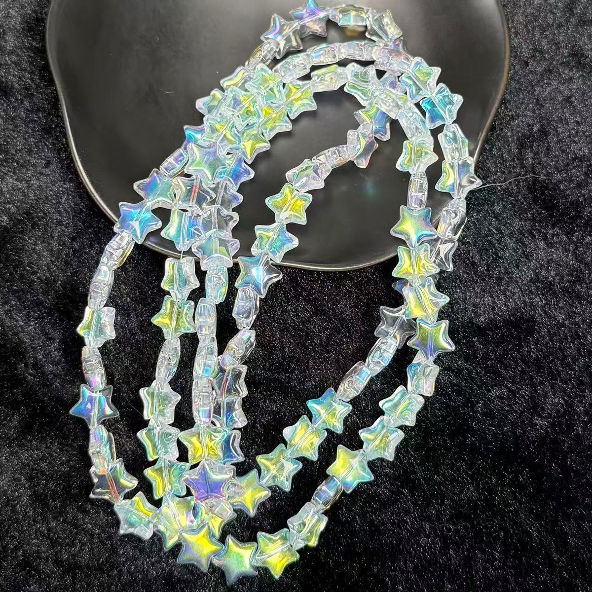 Star Shape Glass Bead Strand 10mm(GLYX1-3)