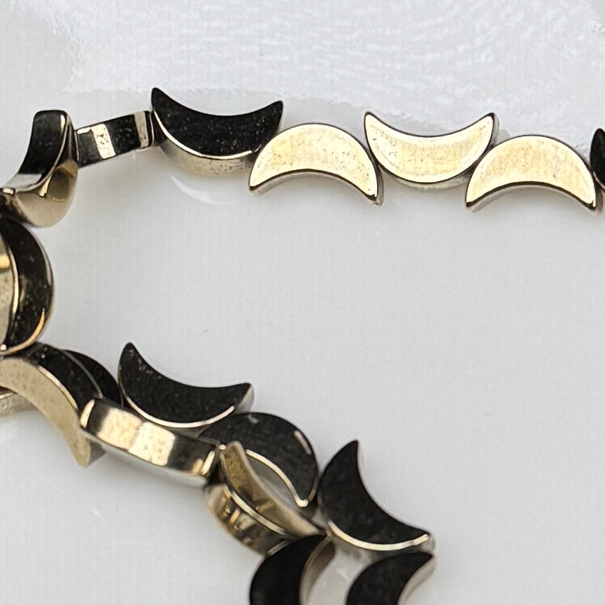 Moon Shape Hematite Strand 8*5mm Crystal Bead