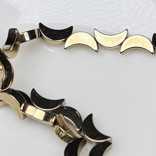 Moon Shape Hematite Strand 8*5mm Crystal Bead