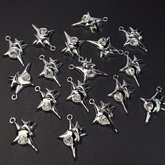 Star Pendant/Charm 17*22mm Alloy Accessories