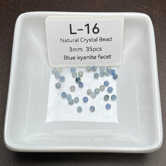 L-16 Blue kyanite facet Natural Crystal Bead 3mm 35pcs