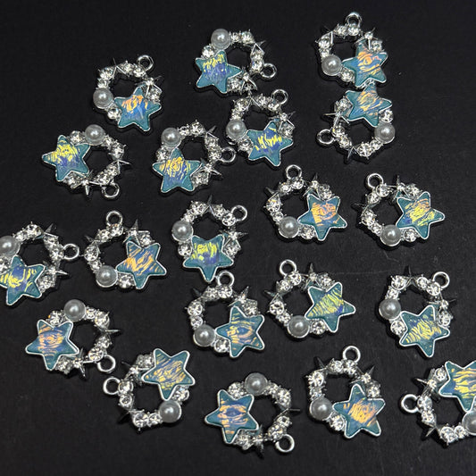 Star Pendant 15*14.5mm Alloy Accessories ACJF109-110
