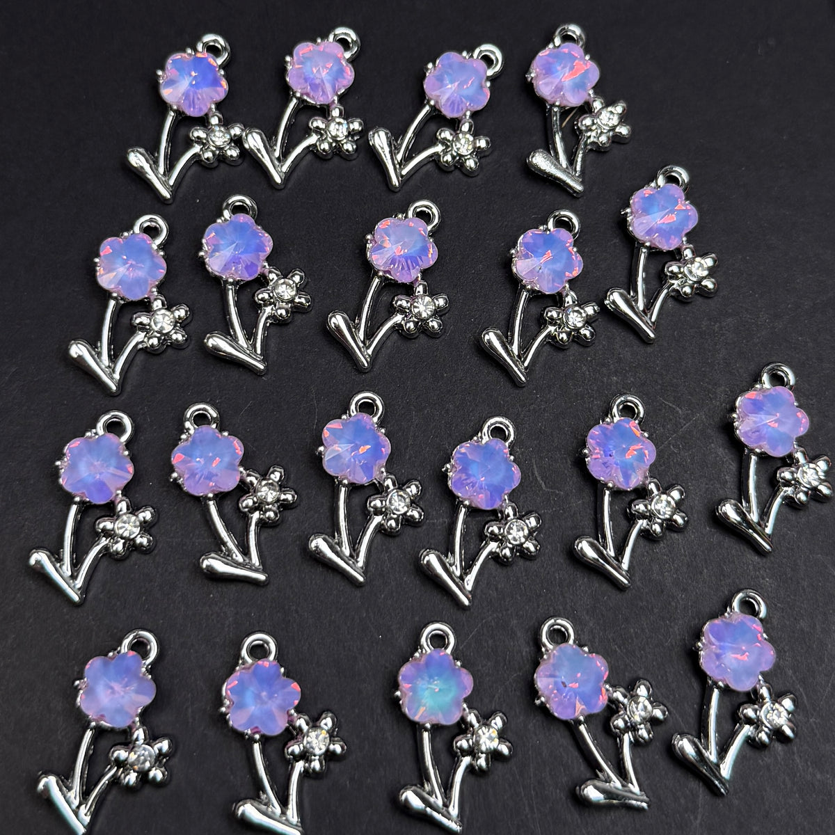 Flower Pendant 13*19mm Alloy Accessories ACJF121-124