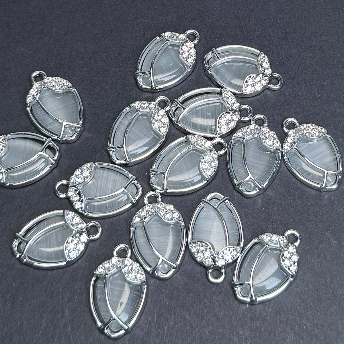 Oval Cat Eye Pendant/Charm 13*17mm Alloy Accessories