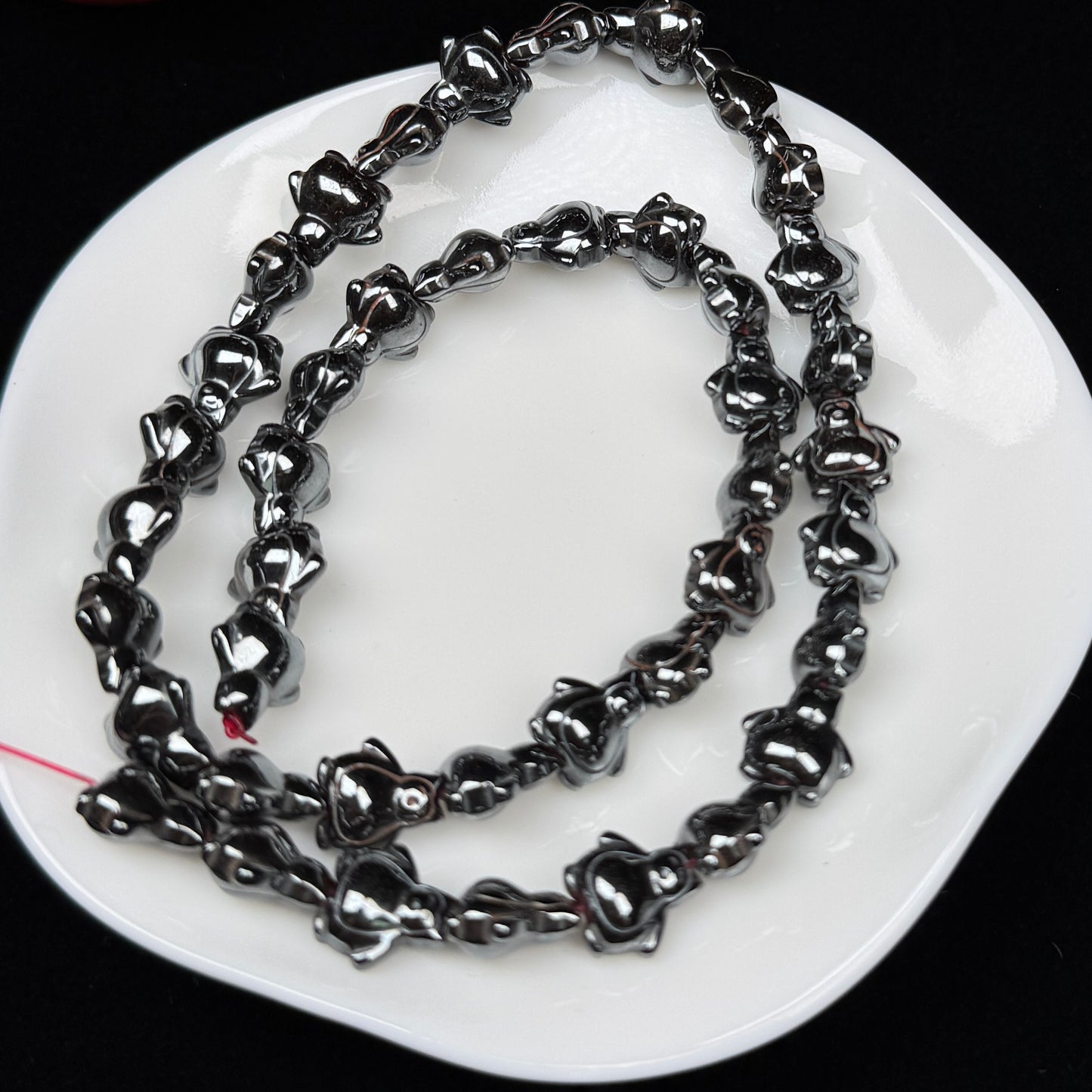 Mini Figurine Hematite Strand 10mm Crystal Bead