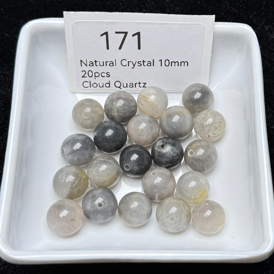 171 Cloud Quartz
Natural Crystal 10mm20pcs