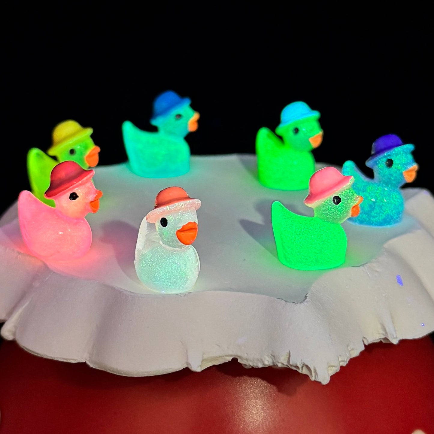 Luminous Hat Duck Mini Figurine