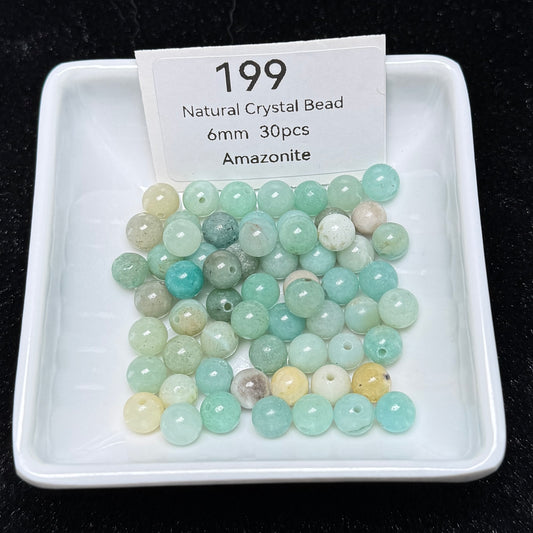 199 Amazonite Natural Crystal Bead 6mm 30pcs