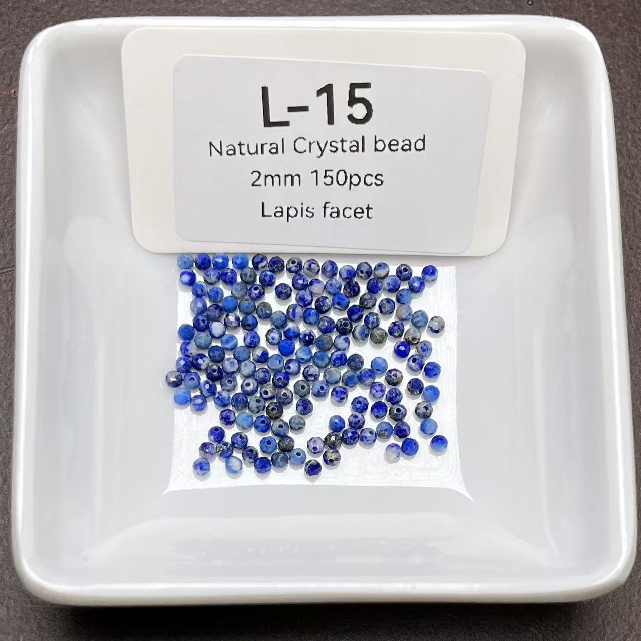 L-15  Lapis facet Natural Crystal bead 2mm 150pcs