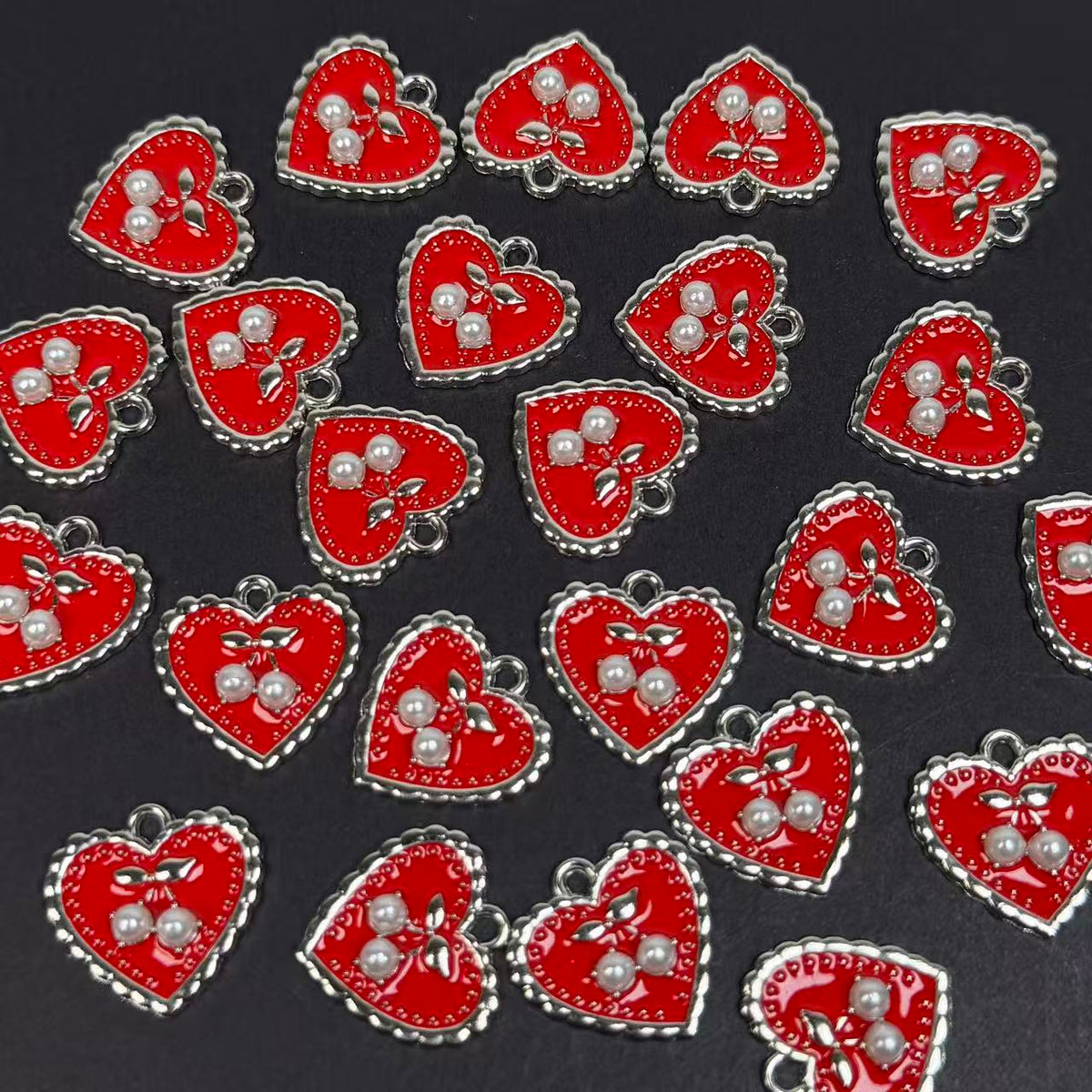 Heart Cherry Pendant/Charm 13.5*14.5mm Alloy Accessories ACJF180-ACJF184