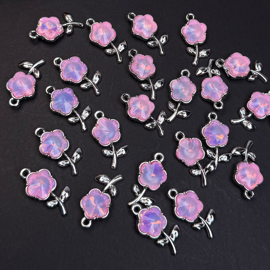 Flower Pendant/Charm 12*20mm Alloy Accessories