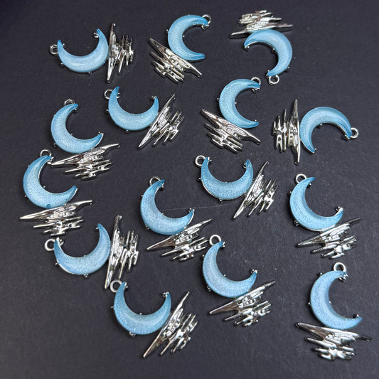 Moon Pendant/Charm 20*24mm Alloy Accessories