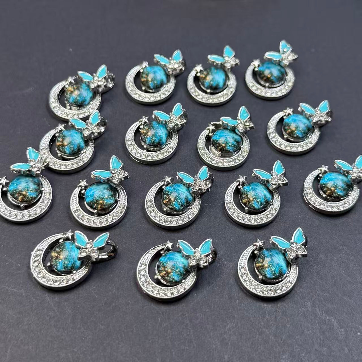 Moon Butterfly Pendant/Charm 20*14mm Alloy Accessories ACJF57