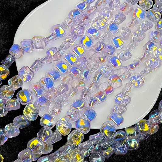 Free Form Glass Bead Strand 10mm(GLYX4-5)