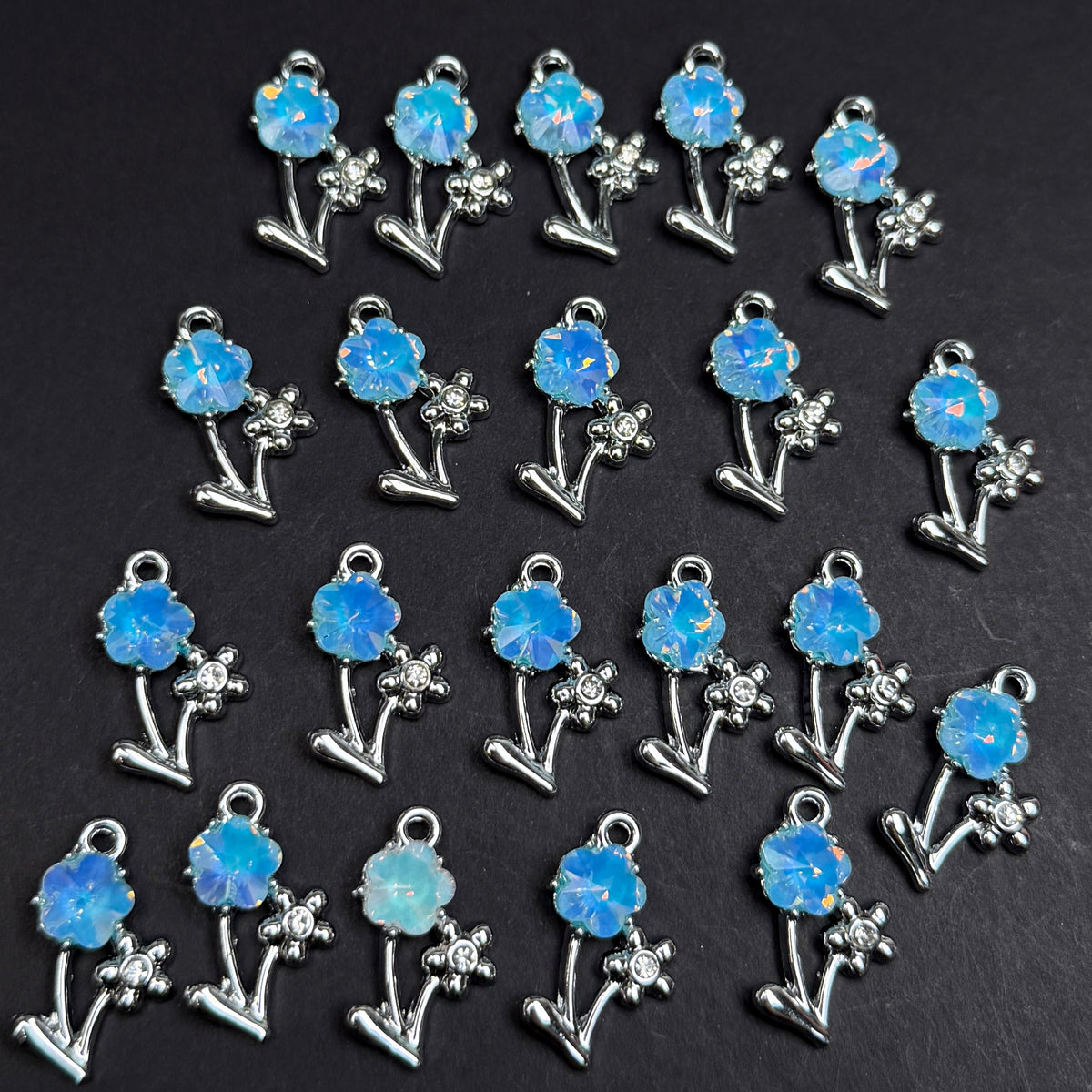 Flower Pendant 13*19mm Alloy Accessories ACJF121-124