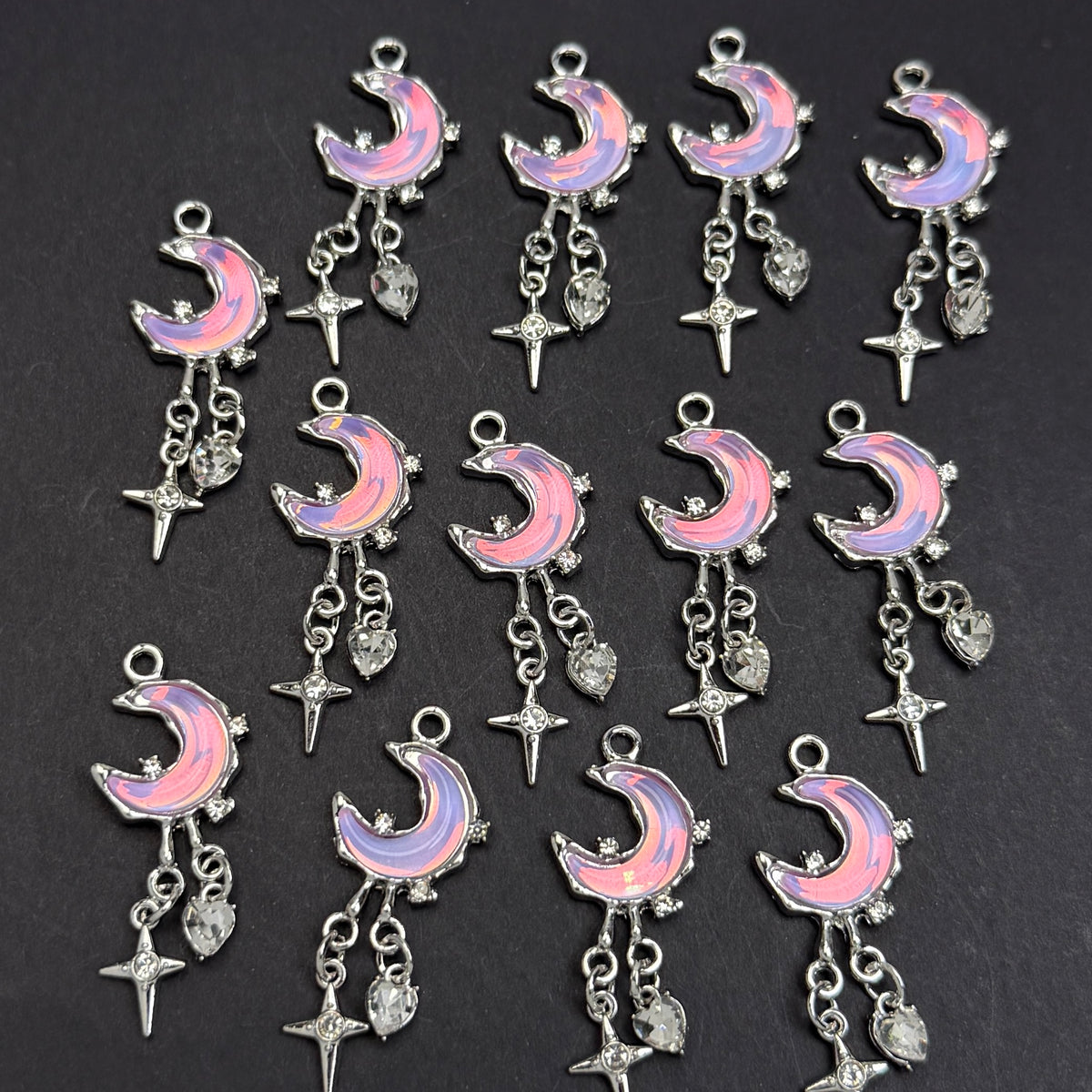 Moon Tassel Pendant 14*27mm Alloy Accessories ACJF154-155