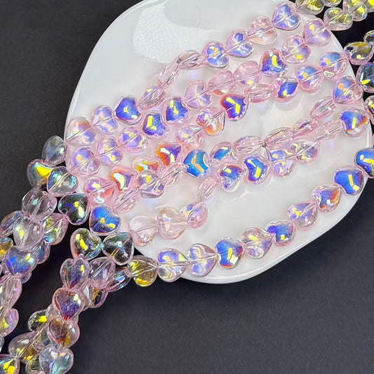 Heart Shape Glass Bead Strand 10mm(GLYX10-13)