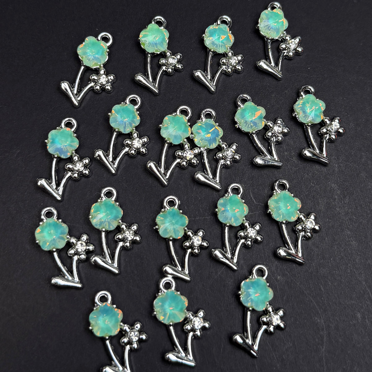 Flower Pendant 13*19mm Alloy Accessories ACJF121-124